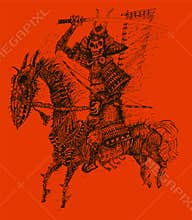 Samurai death (vector)