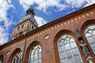 View of Lutheran Cathedral in Riga