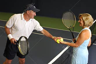 Senior Health Tennis Match