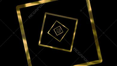 Animated of Rectangles luxury lines and black background.
