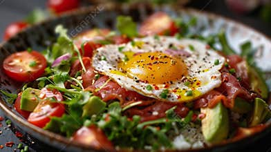 Generative AI Keto food for ketogenic diet healthy nutritional food eating lifestyle for good heart health with hi