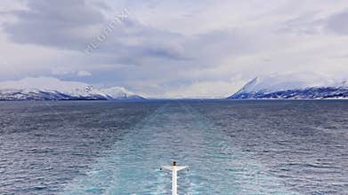 The View From a Ship as it Approaches Tromso in Northern Norway