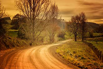 Country road in Australia
