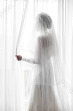 Silhouette of a bride