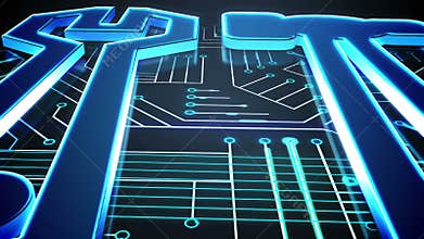 Blue tools on circuit board design