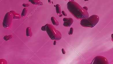 Floating Valentine Heart Balloons