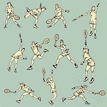 Woman Tennis Action Sport