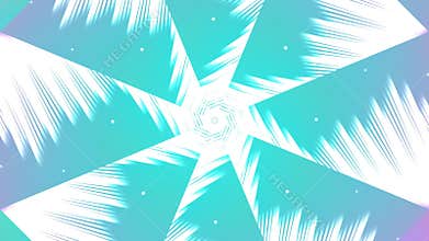 Abstract watercolor starburst design with turquoise