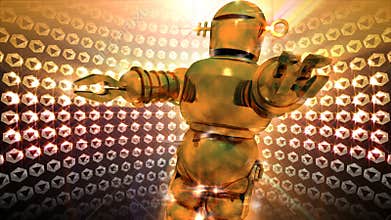 Shiny Disco Robot Dancing
