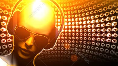 Diamond DJ Girl Disco Ball