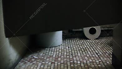 Dirty Disgusting Bathroom Floor POV