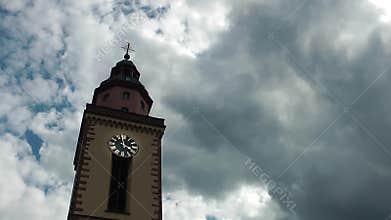Church and Clouds Time Lapse