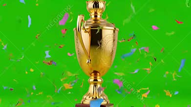 Golden Trophy Celebration Animation for Winner Announcements, Award Shows and Success Stories