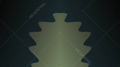 Abstract Geometric Pattern with Serrated Edges and Gradient Colors