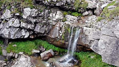 Waterfall in Bucegi Mountains Romania