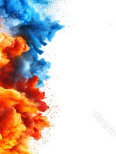 Elegant joy is evoked by vibrant watercolor borders, which creatively enhance the beauty of photos and text