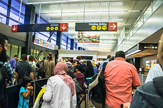 Airport security line