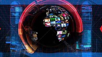 Global News Media Technology Graphics