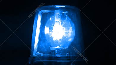 Blue Flashing Emergency Light