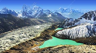 Beautiful view from Gokyo Ri, Everest region, Nepal