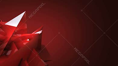 Red canvas with crystal transform