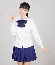Asian girl student in school uniform