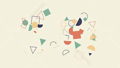 Geometric shapes colorful abstract background