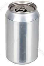 Blank white aluminum 330 ml soda can mockup, side view