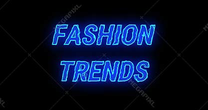 fashion trends animation on black