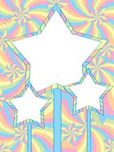 Star pastel color card