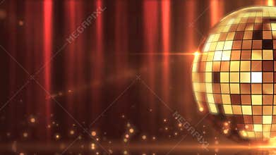 Disco mirror ball shining