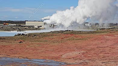 Gunnuhver, Iceland, a geothermal field of various mud pools and fumaroles in the Reykjanes Peninsula in Iceland
