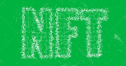 Animation of nft text on transparent background