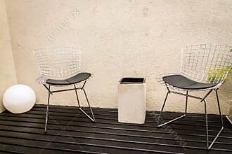 Bertoia chairs