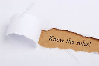 Know the rules!