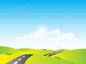 Road To Horaizon Landscape