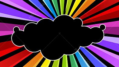 Circling Rainbow Cloud Night Party animation
