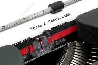 Terms and Conditions typewriter