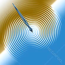 Paint brush and color ripple