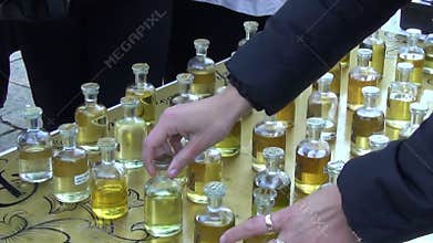 Scent bottle table oil