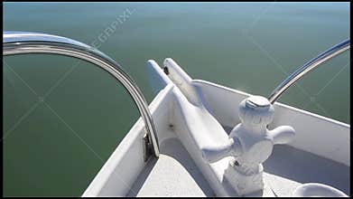 Front of a Yacht sail at sea