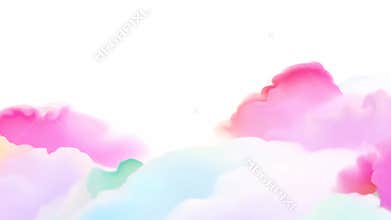 Colorful Watercolor Spots on White Background for Abstract Art