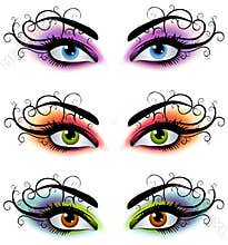 Decorative Female Eyes Masks