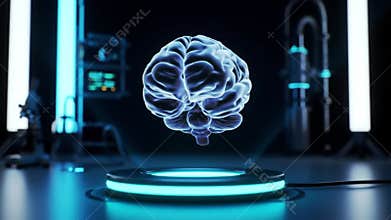 brain hologram in the modern lab