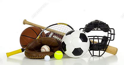Sport's Gear on White Background