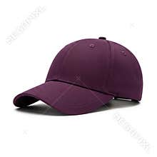 Deep Purple Baseball Cap on White Background headwear accessory