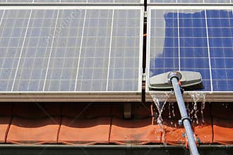 Cleaning solar panels