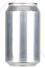 Blank white aluminum 330 ml soda can mockup, side view