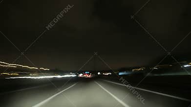 Road Rage Night Highway Camera Car Time Lapse High