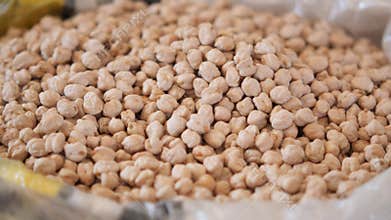 Chickpeas for sale at local market in summer